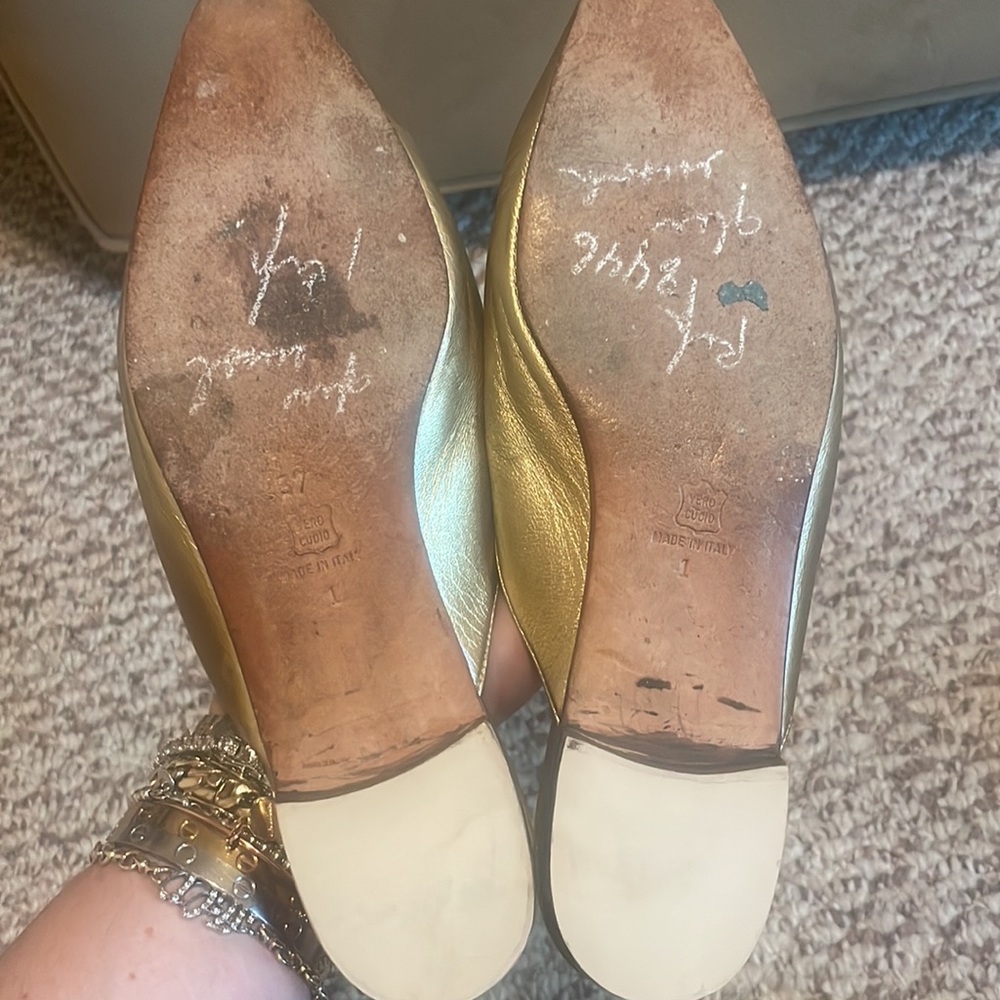 Manolo blahnik gold slippers - Picture 4 of 4